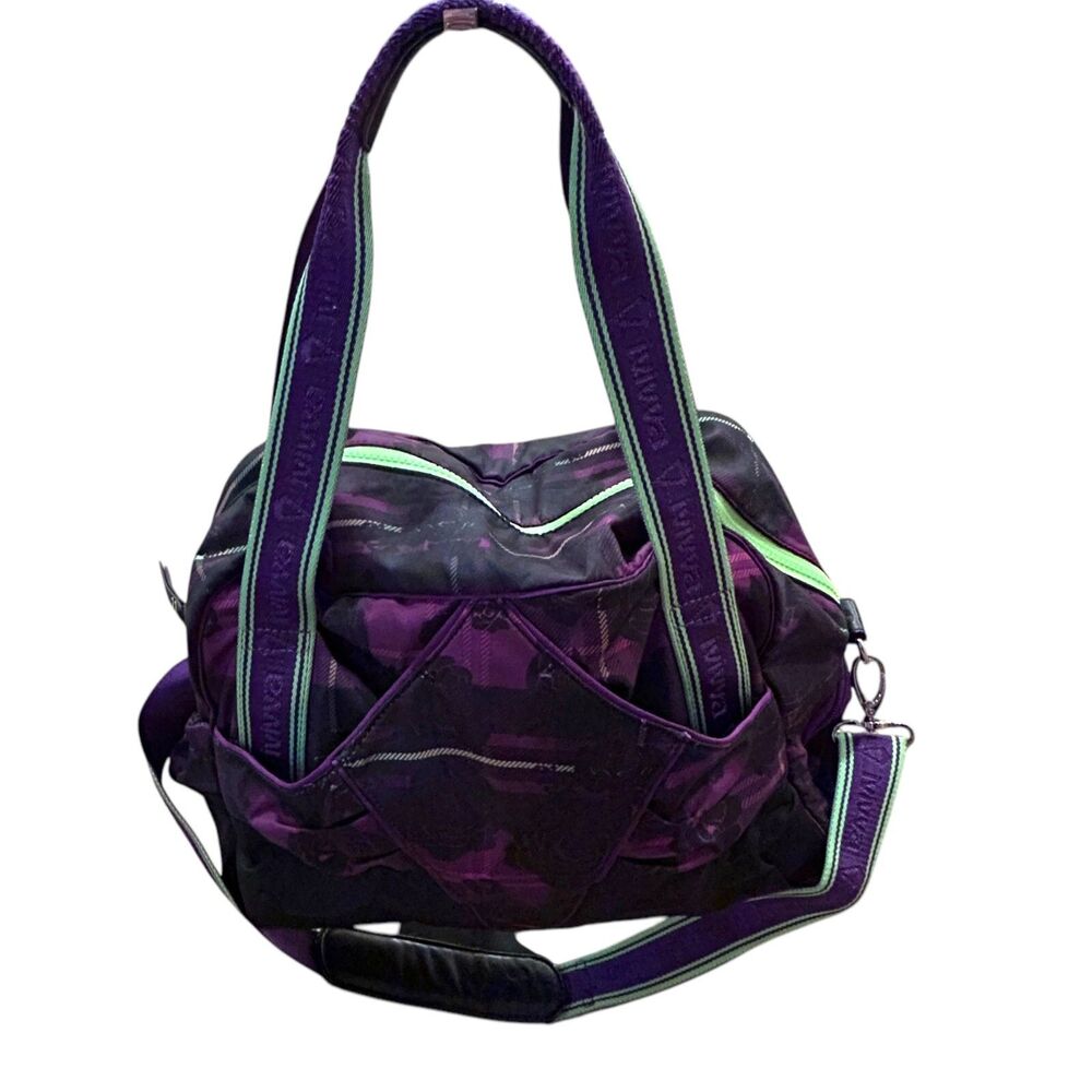 Ivivva By Lululemon Purple Black  Duffle Travel Bag Gymnastics Pilates YOGA
